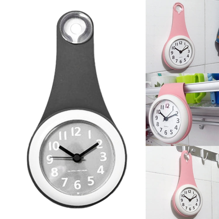 Simple Bathroom Clock Creative Wall Clock Kitchen Refrigerator Waterproof Mute Small Clock