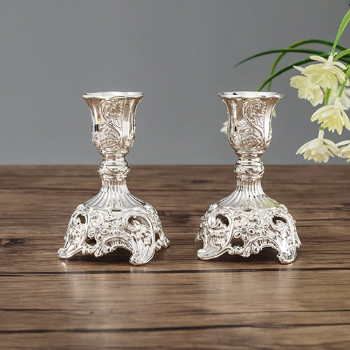 Two PCS/Set Sapphire Single Candle Light Dinner Candle Holder Decoration Wedding Candle Holder, Size:7.6X7.6X10cm