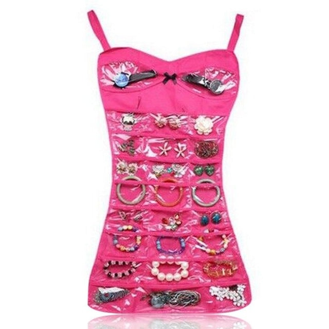 5 PCS Non-woven Fabric Jewelry Storage Bag Jewelry Finishing Bag Multi-function Hanging Bag