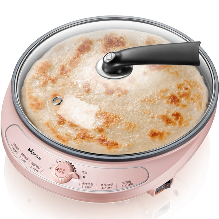 2 PCS Household Electric baking pan Cake Machine Fried Pan BBQ Pancake Pan(Pink)