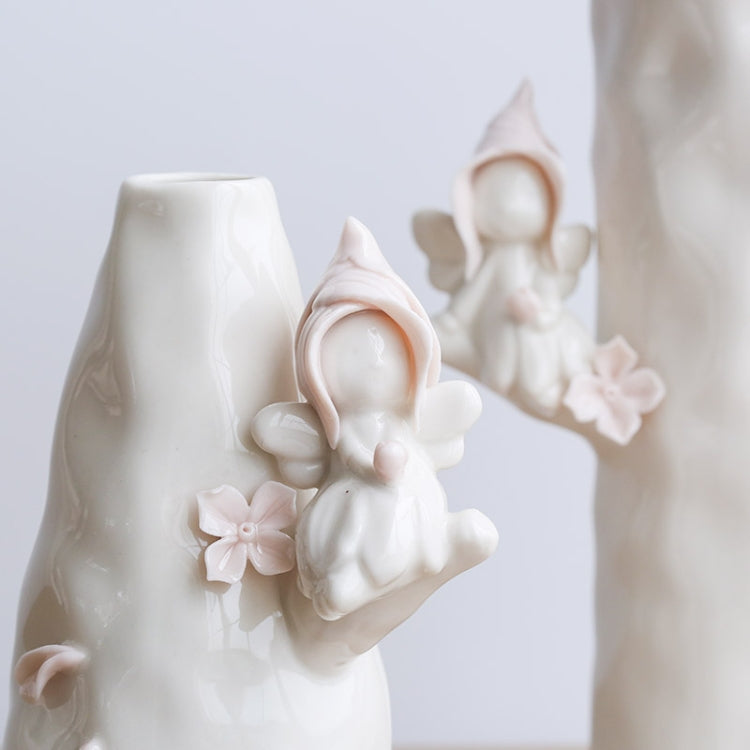 Ceramic Flowers Vass Home Wedding Decoration, Style:Anna Little Pink Cap B