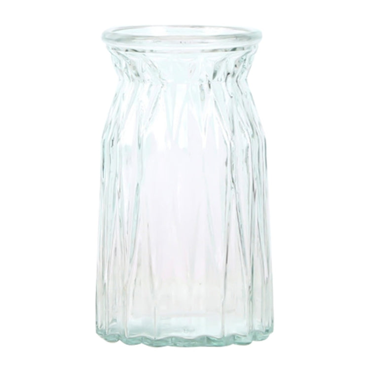 Contracted Transparent Glass Vase Origami Flower Arranging Plants Household Desktop Furnishing Articles, Size:Medium
