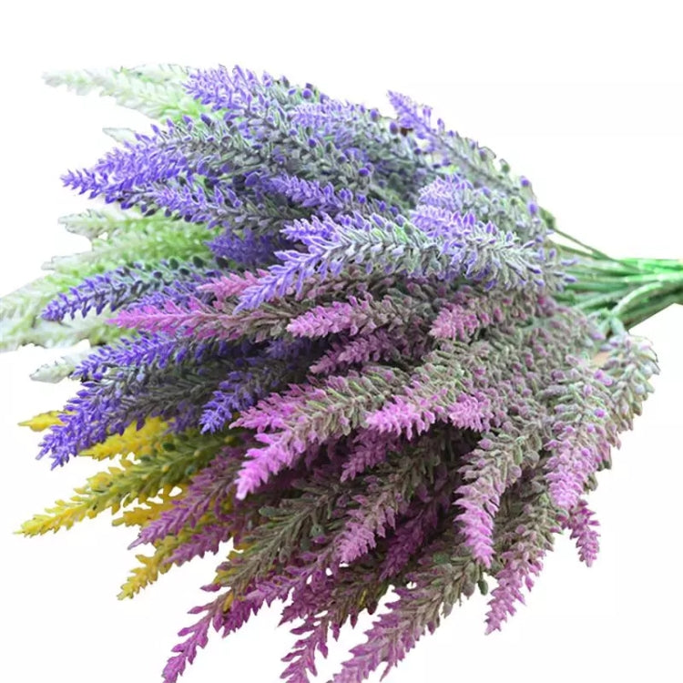 5 PCS Romantic Lavender Flower Silk Artificial Flowers Fake Flowers Grain Decorative Simulation Plants