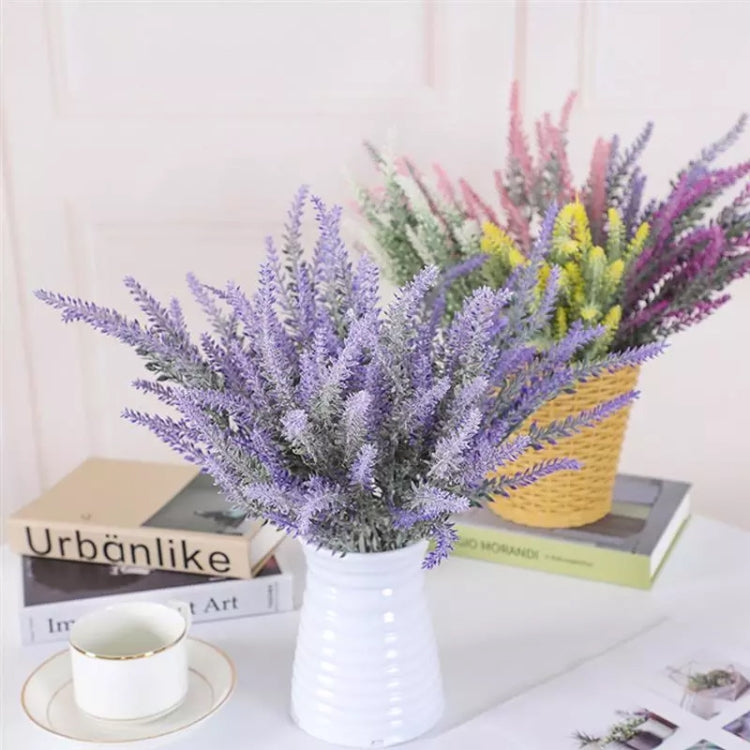 5 PCS Romantic Lavender Flower Silk Artificial Flowers Fake Flowers Grain Decorative Simulation Plants