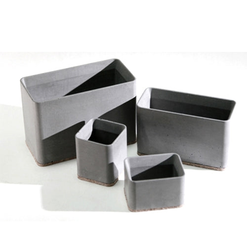 Cement Pen Holder Storage Box Desk Set School Supplies ABCD