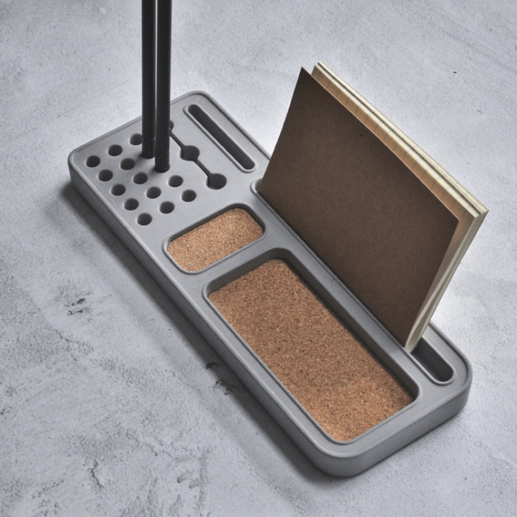 Cement Pen Holder Storage Box Desk Set School Supplies Pen Holder + Tray + Stationery box