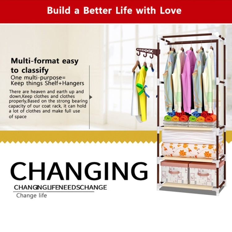 Standing Coat Rack Stainless steel Assembly Clothes rack Bedroom Furniture Shelf Hanging storage