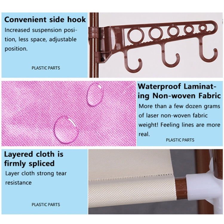 Standing Coat Rack Stainless steel Assembly Clothes rack Bedroom Furniture Shelf Hanging storage