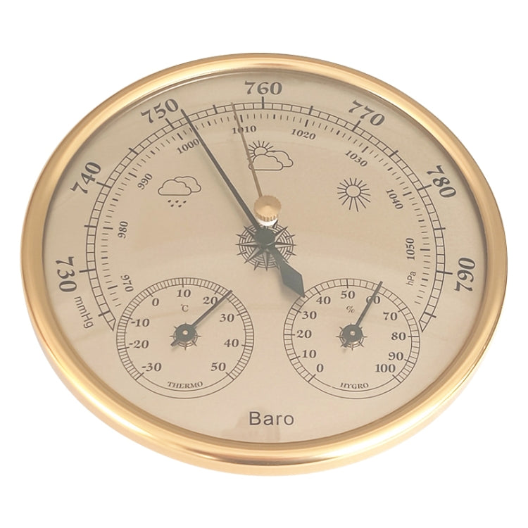 THB9392 Wall Hanging Household Weather Station Barometer Thermometer Hygrometer, 128mm