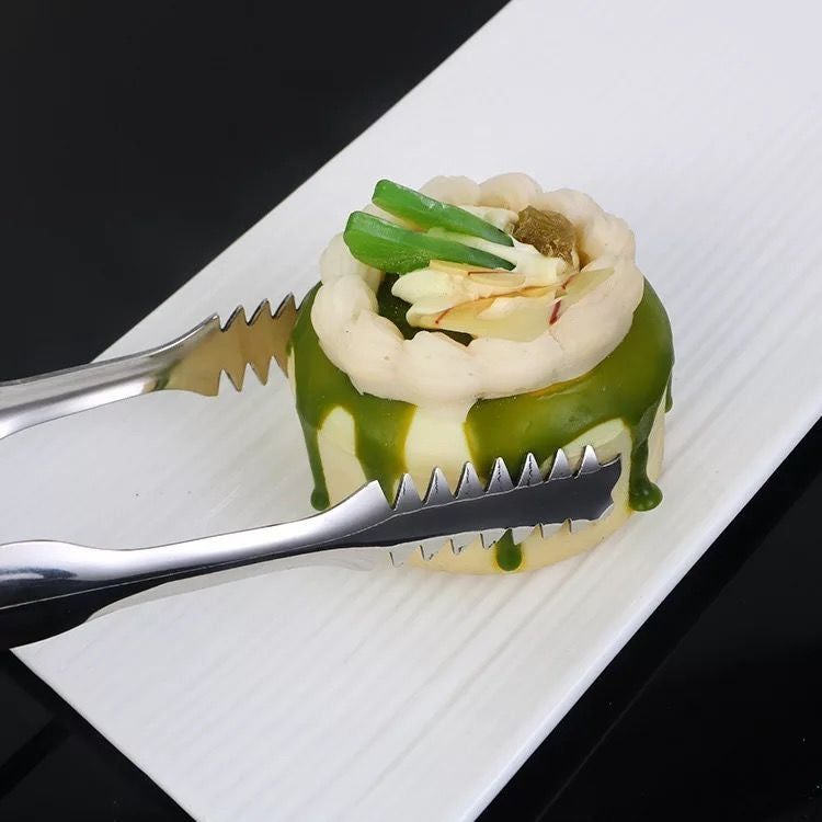 2 PCS Stainless Steel Light Body Small Sugar Clip Cube Sugar Clip Thickened Ice Clip, Specification:Stainless Steel 5 Inches