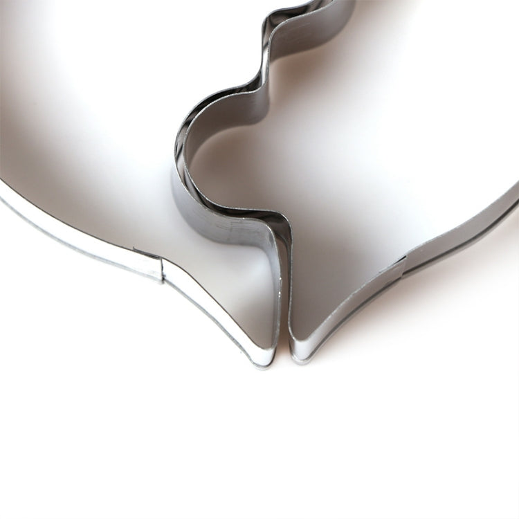 2 PCS Stainless Steel Love Shape Wedding Fondant Cake Decorating Tools DIY Pastry Biscuit Baking Molds