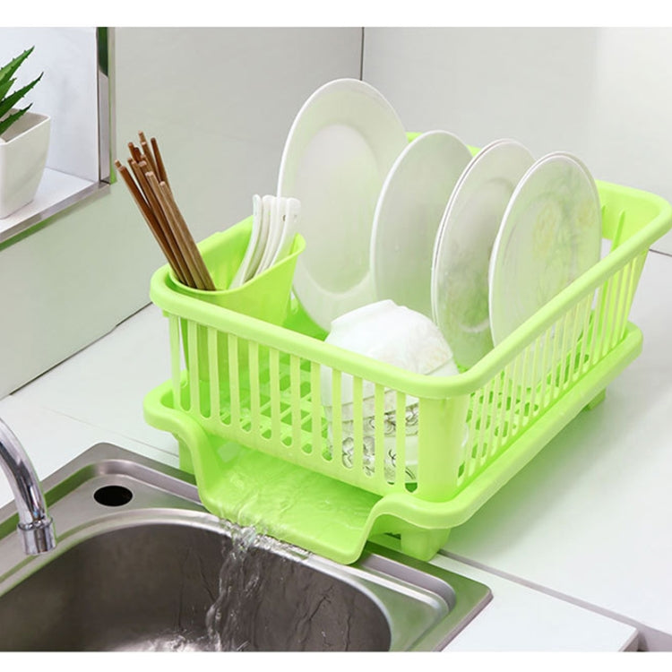Kitchen Sink Dish Multi-function Drainer Drying Rack Kitchen Washing Holder Basket Organizer Blue, Size:S, Style:Right Drainage