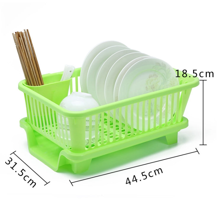 Kitchen Sink Dish Multi-function Drainer Drying Rack Kitchen Washing Holder Basket Organizer Green, Size:L, Style:Right Drainage