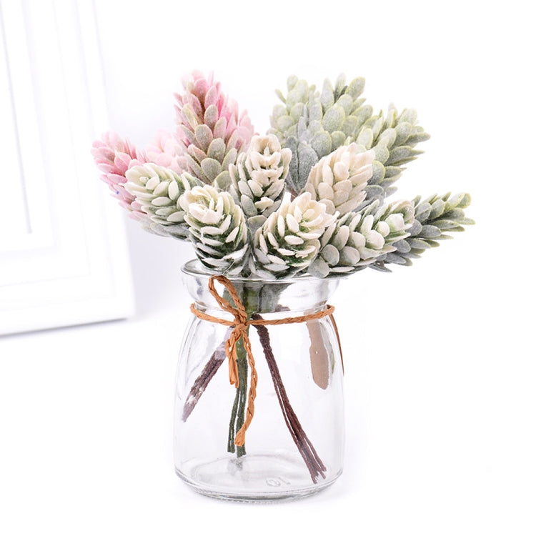 2 Bunches Artificial Flowers Plant Pine Cone Bouquet for Wedding Christmas Decoration