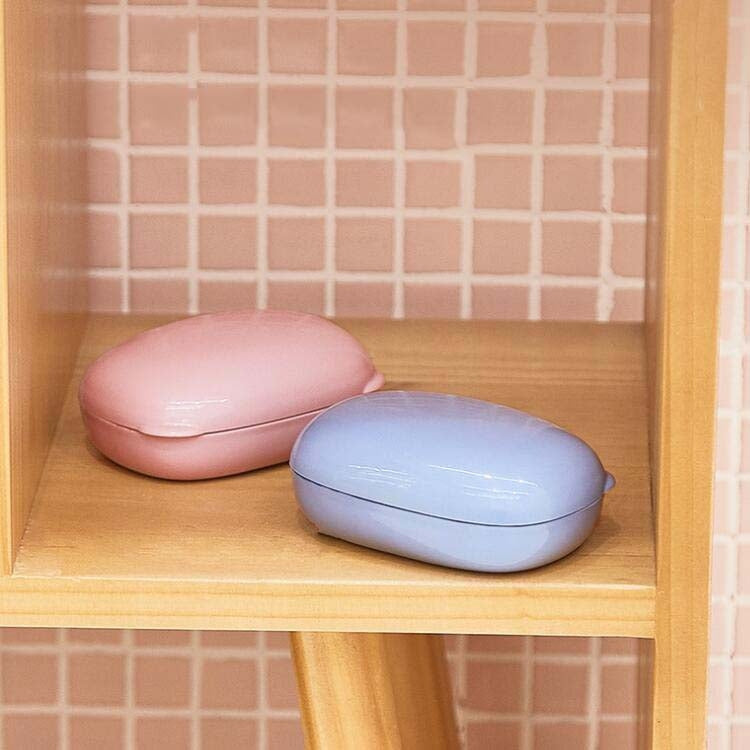 5 PCS Travel Soap Box with Lid Bathroom Creative Drain Soap Box, Size:Large(Color Random Delivery)