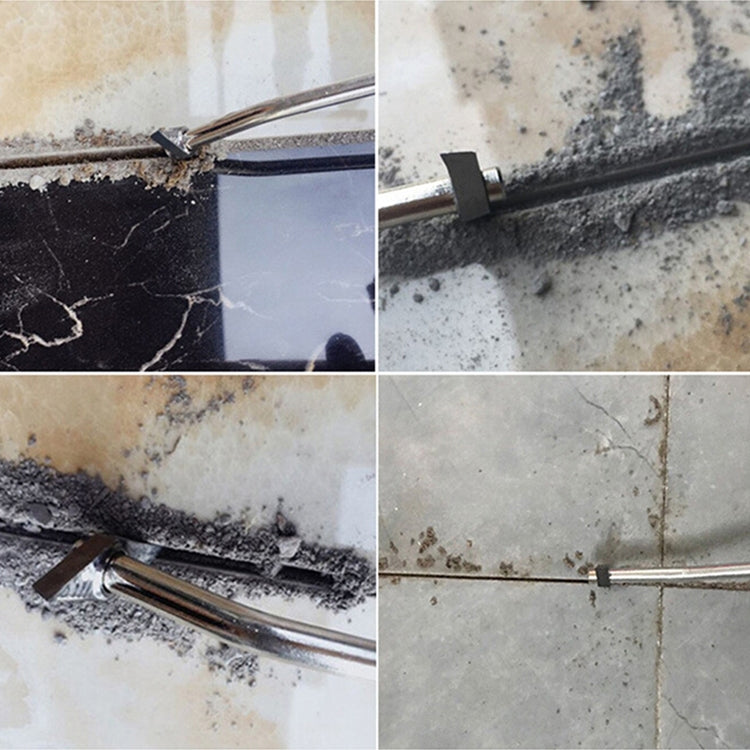 Tile Joint Cleaning Tool Alloy Joint Taper Tungsten Steel Slotting Device, Style:No. 1 Head