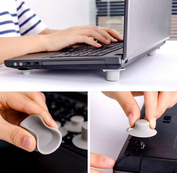 2 PCS Portable Laptop Cooling Pad Anti-skid Mat
