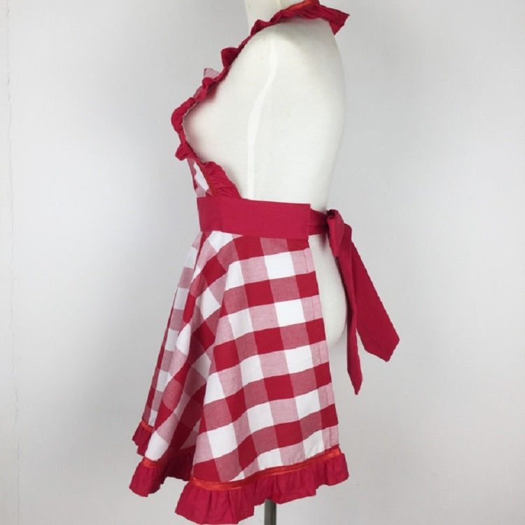 Retro Cotton Big Plaid Big Swing Apron