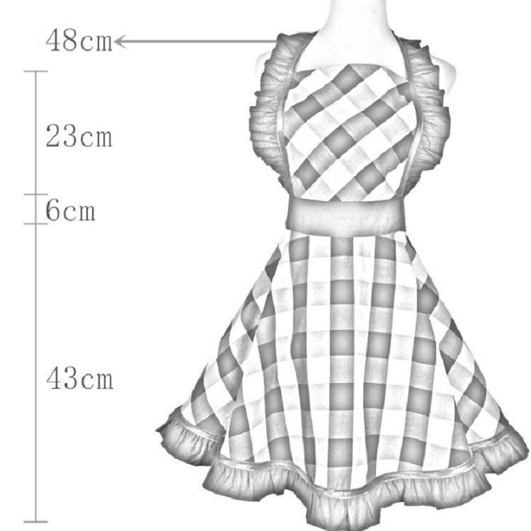 Retro Cotton Big Plaid Big Swing Apron