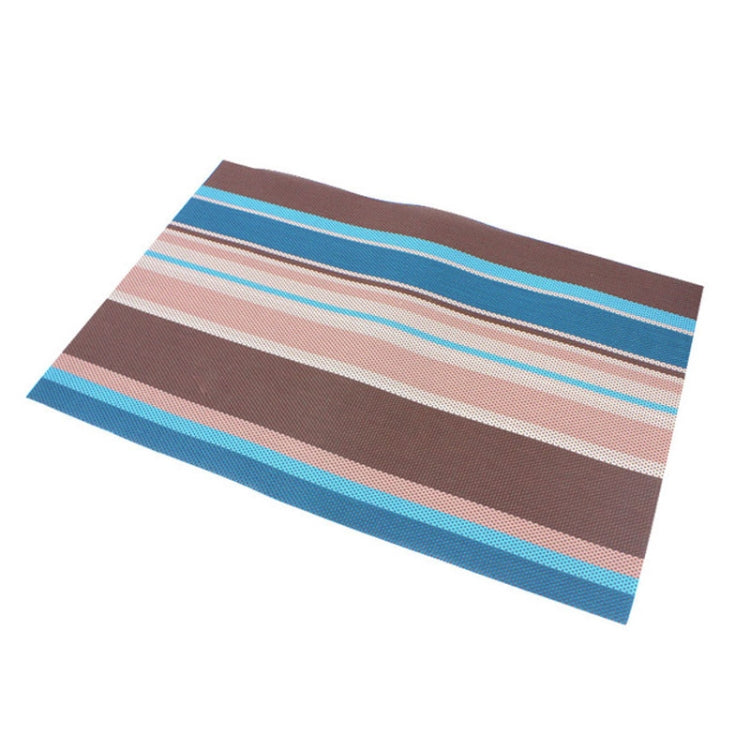 2 PCS Kitchen Dinning Table Placemat Napkins Heat Resistant PVC Stripe Mat Placemats Manteles Doilies Coaster Cup Pad