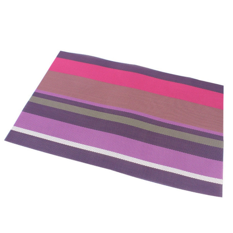 2 PCS Kitchen Dinning Table Placemat Napkins Heat Resistant PVC Stripe Mat Placemats Manteles Doilies Coaster Cup Pad