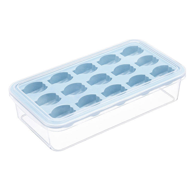 Cute DIY Creative Banana Homemade Ice Tray Ice Cube Mould with Lid(Blue)