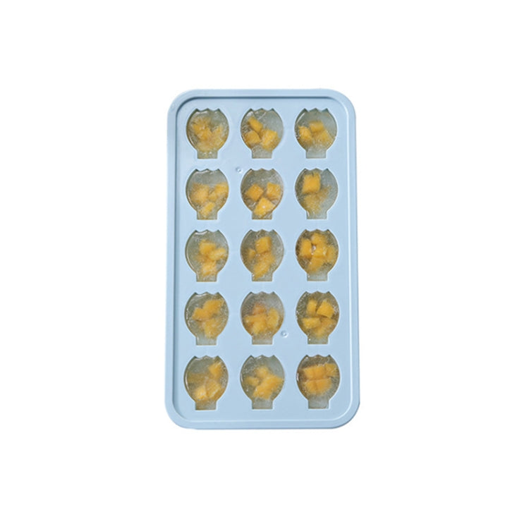 Cute DIY Creative Banana Homemade Ice Tray Ice Cube Mould with Lid(Blue)