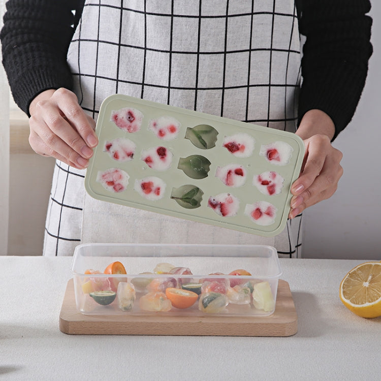 Cute DIY Creative Banana Homemade Ice Tray Ice Cube Mould with Lid(Blue)