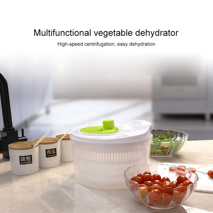 Vegetable Fruit Drain Basket Dehydrator Multifunction Kitchen Tools(White + Green)