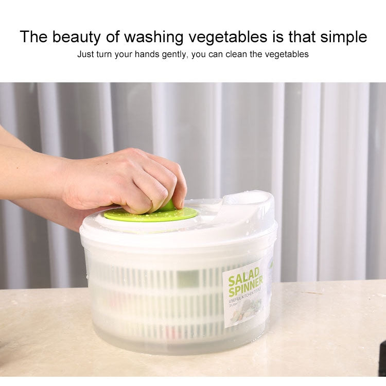 Vegetable Fruit Drain Basket Dehydrator Multifunction Kitchen Tools(White + Green)