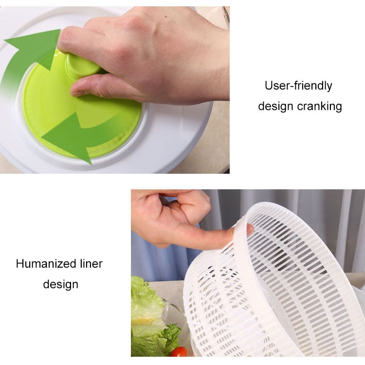 Vegetable Fruit Drain Basket Dehydrator Multifunction Kitchen Tools(White + Green)