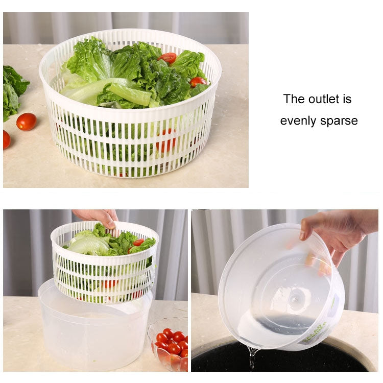 Vegetable Fruit Drain Basket Dehydrator Multifunction Kitchen Tools(White + Green)