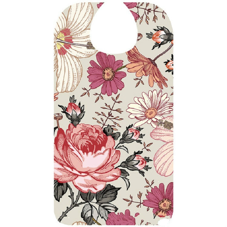 Mysterious Garden Waterproof Flower Printing Adult Eat Bib