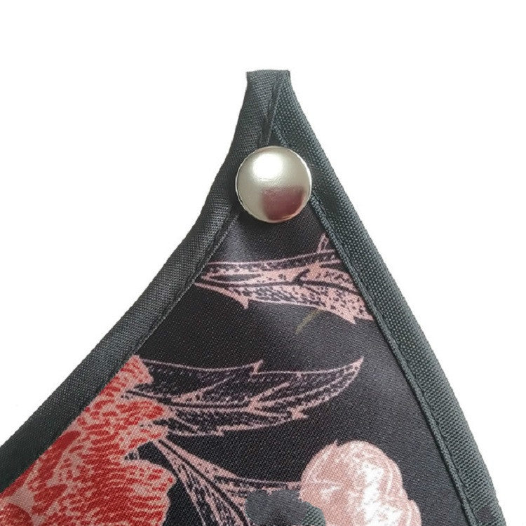 Mysterious Garden Waterproof Flower Printing Adult Eat Bib