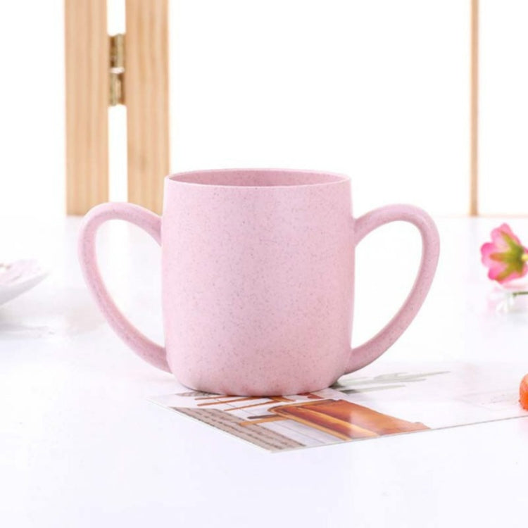 2 PCS Wheat Straw Double Ear Mug Healthy Mouth Cup