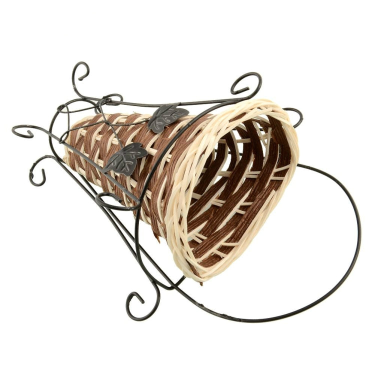 2 PCS Weave Vine Wall Hanging Flower Basket Flower Home Decor, Random Color Delivery