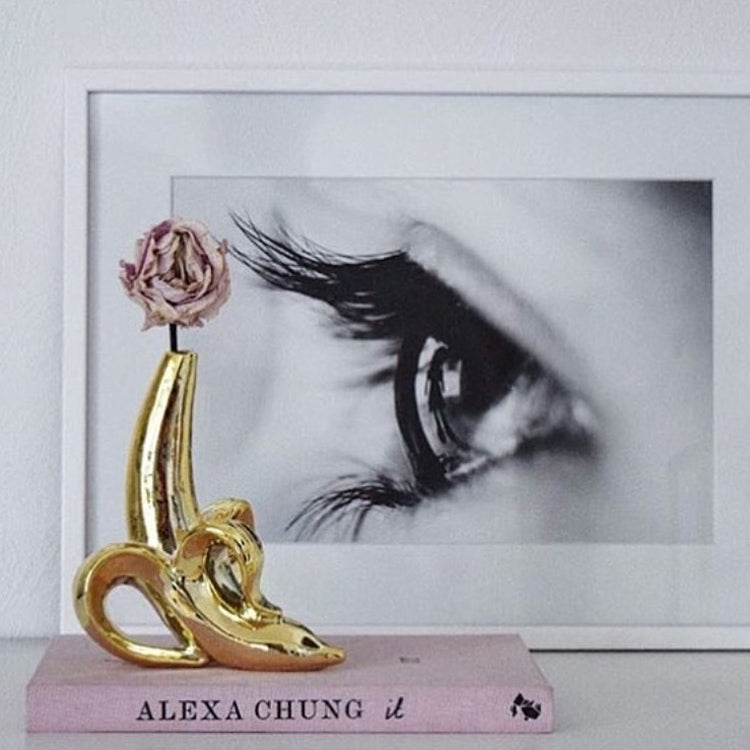 Banana Pendant Vase Floret Tabletop Small Mouth Vase Flower Jar Home Decor