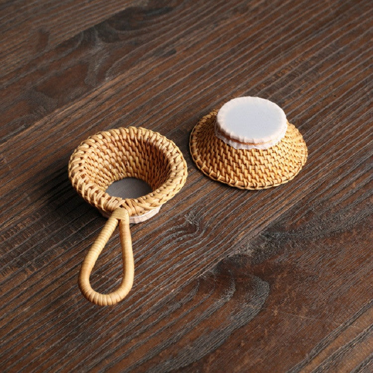 Bamboo Woven Creative Filter Reusable Filter Tea Colander Gadget, Style:Poplar Tea Leak