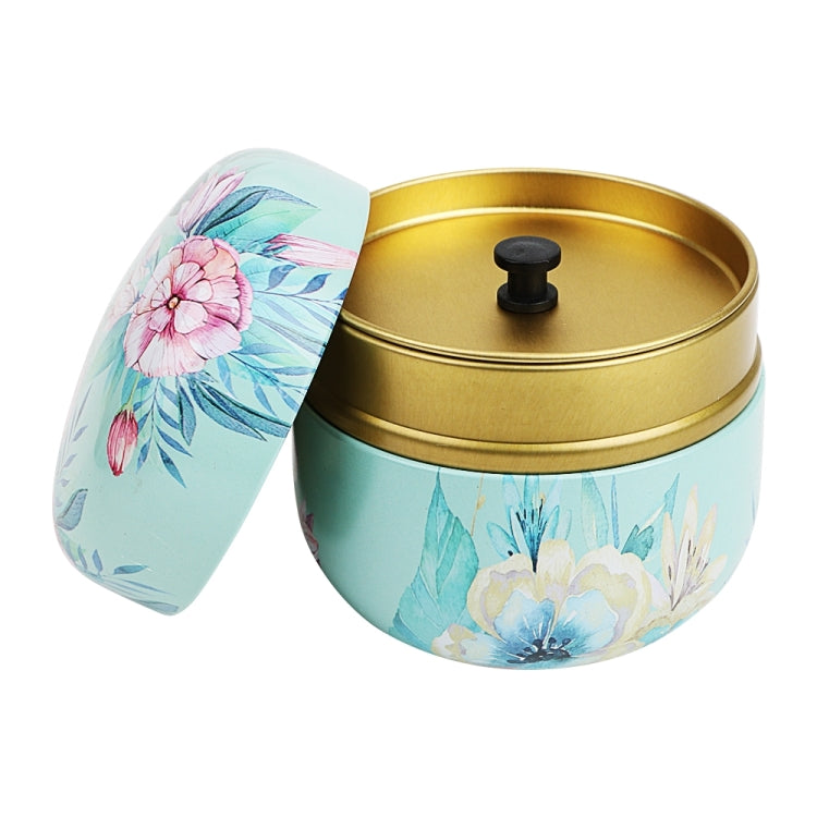 HOOMIN Tea Box Tea Jar Storage Holder Tea Caddies Matcha Container Mini Coffee Powder Organizer Cans Multifunction Round Metal, Color:Colorful clouds