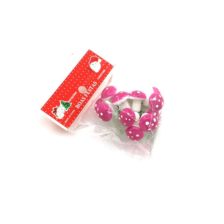 12 PCS / Set Mini Mushroom Shape Christmas Plant Flower Pot Holiday House Party Decorations