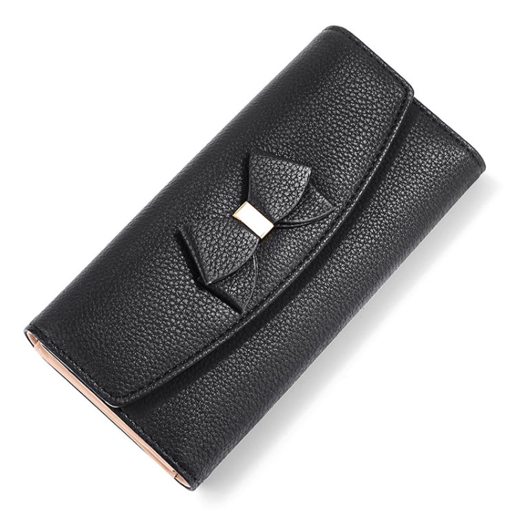 Casual Fashion Bow Buckle Large Capacity Multi-card Wallet Clutch