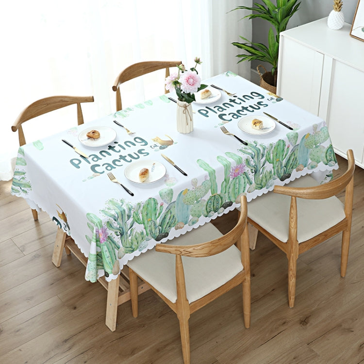 Printinging Coffee Dining Table Cloth PVC Waterproof Oilproof Anti-scalding Tablecloth, Size:120x120cm Square Table