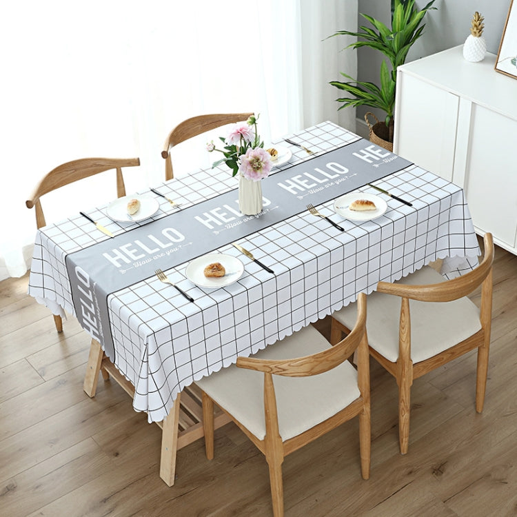 Printinging Coffee Dining Table Cloth PVC Waterproof Oilproof Anti-scalding Tablecloth, Size:140x220cm Dining Table