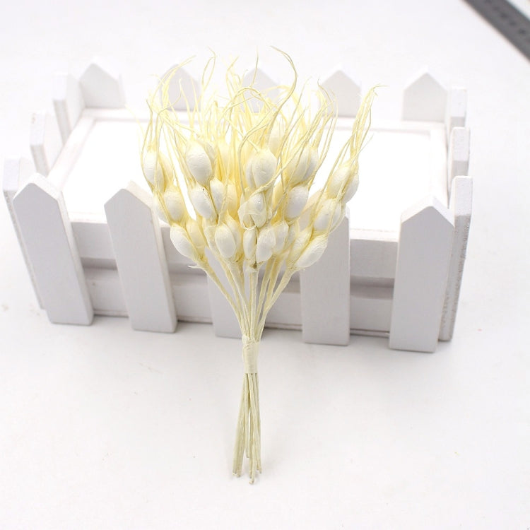 5 PCS Artificial Flower Mini Foam Autumn Wheat Bouquet for Wedding Decoration Wreath Fake Flowers