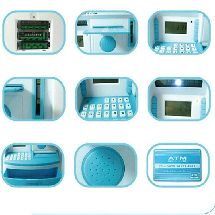 Safety Electronic Digital Piggy Bank Mini ATM Money Box Password Saving Children Gift