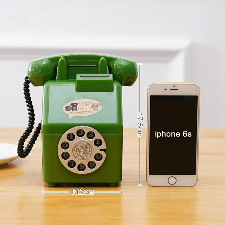 2 PCS Retro Telephone Children Money Box Creative Plastic Piggy BankHome Decor