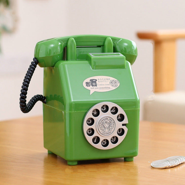 2 PCS Retro Telephone Children Money Box Creative Plastic Piggy BankHome Decor