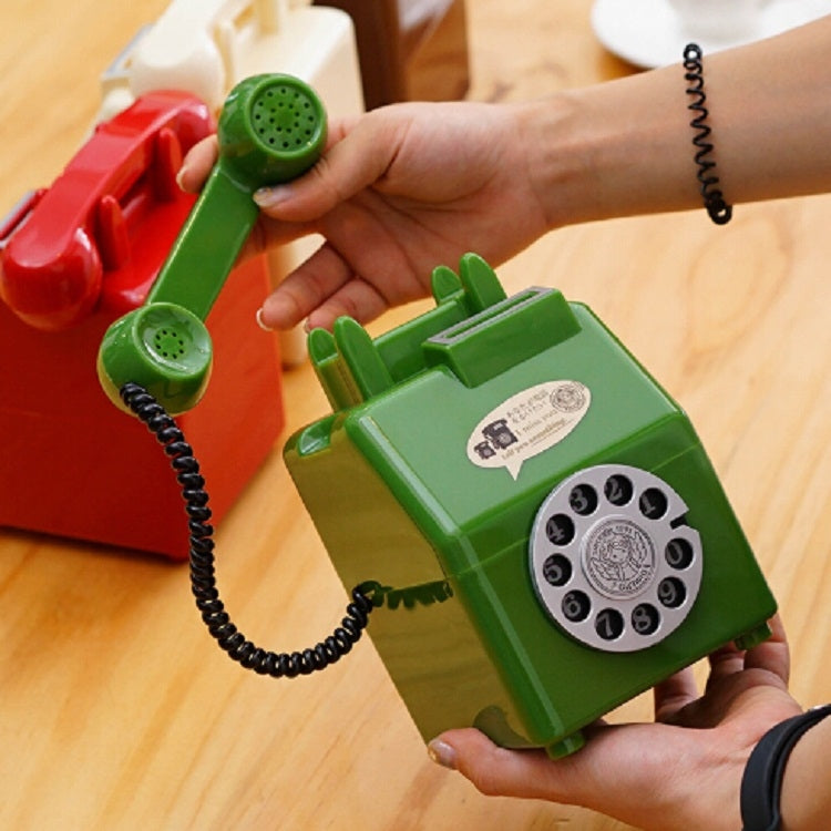 2 PCS Retro Telephone Children Money Box Creative Plastic Piggy BankHome Decor