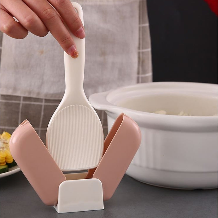 Stand-up Rice Scoop Storage Rack Automatically Dustproof Cover Household Hanging Rice Scoop Set