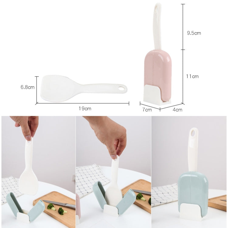 Stand-up Rice Scoop Storage Rack Automatically Dustproof Cover Household Hanging Rice Scoop Set